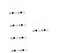 HAPINARY 30 pcs Interactive Cat Balls Elastic Hanging Fuzzy Balls for Indoor Play Engaging Pet Activity for Cats and Kittens Stimulating Exercise and Bonding