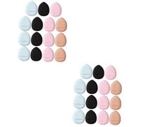 HAPINARY 30 Pcs Mini Finger Puff Makeup Sponges for Foundation Cosmetics Puffs Toe Dividers for Nail Polish Mini Powder Puff Facial Foundation Puffs Blending Sponge Hydrophilic Polyurethane