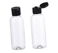 HAPINARY 30pcs 80ml Pet Lotion Bottles with Flip Black Caps, Refillable Empty Shampoo Containers for Travel and Toiletries Storage