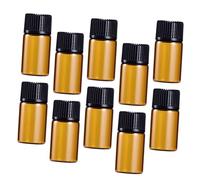 HAPINARY 30pcs Amber Glass Vials Black Caps for Essential Oils Perfumes and Chemistry Samples Mini Bottles for Travel and Business Use