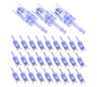 HAPINARY 30pcs Blue Replacement Needles for Electric Microneedle Device Sturdy Microneedle Machine Parts for Skin Care Secure Fit Cartridges for Sensitive Face Treatment Easy to Replace