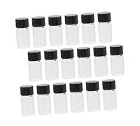 HAPINARY 30pcs Flat Bottom Glass Sample Vials for Essential Oils Storage Bottles with Lids Reagent Vials for Mixing and Samples