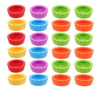 HAPINARY 30PCS Reptile Feeder Cups Set with Water Bowls for Lizards and Geckos, Plastic Feeding and Drinking Dishes for Bearded Dragon and Crested Gecko, Suitable for Reptile Tank and