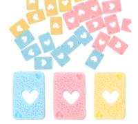 HAPINARY 30pcs Resin Playing Card Charms with Candy- Appeal, Resistant to Damage Decorative Flatback Embellishments for Scrapbooking and Jewelry Making