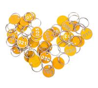 HAPINARY 30pcs Round Number Tags Key Tags Aluminum Alloy Key Labels Easy to Replace Marking Simple Design Craftsmanship Practical Stylish for Kindergartens and Shopping Malls