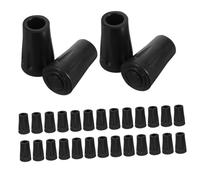 HAPINARY 30pcs Rubber Walking Stick Ends Replacement Tips Shock Absorbing Round Head Trekking Pole Caps Heavy Duty Skid Ferrules for Hiking Poles Easy Installation for Rocky Trails