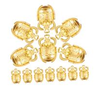 HAPINARY 30Pcs Vintage Egyptian Beetle Charms Metal Pendants for Jewelry Making DIY Earrings Keychains Bracelets Crafting Accessories Gold Color Anti-rust