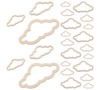 HAPINARY 36Pcs Wooden Cloud Shape Dream Catcher Hoops Unfinished Wood Craft Rings for Boho Wall Hanging DIY Craft Supplies and Bedroom Decor