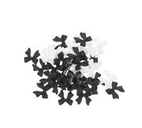 HAPINARY 3d Resin Bow Nail Charms Set 100pcs Black White Three-dimensional Nail Art Accessories for DIY Manicure Decoration Bow Shaped Suitable for Salon and Home Use
