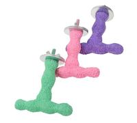 HAPINARY 3pcs Bird Stand T Shape Perch for Birds Portable Tabletop Grinding Stick for Parakeets Cockatiels Easy to Install Natural Material Perch