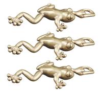 HAPINARY 3pcs Brass Frog Charms for Keychains DIY Hanging Ornament Unique Frog Pendant Decor for Craft Projects and Delicate Design with Fine Details