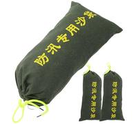 HAPINARY 3pcs Canvas Flood Sandbags 23x50cm Thickened Anti-flood Water Barrier Bags for Home Garage Elevator Use