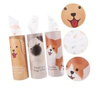 HAPINARY 3pcs Car Tissue Cylinder Round Tissue Box for Car Safe and Soft Paper Towels