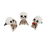 HAPINARY 3Pcs Car Vent Clip Air Freshener with Smile Face Skull Design Ventilation Diffuser Clamp with 3 Fragrance Pads for Car Ac Vent for Vehicle Interior