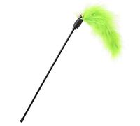 HAPINARY 3pcs Cat Toys Kitten Fuzzy Stick Toys Wand Plush Melodious Bell Solid Wood Handle Interactive Pet Random Color