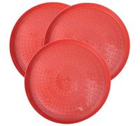 HAPINARY 3pcs Chicken Feed Plates Durable Poultry Feeding Trays Easy to Clean Bite Resistant for Chickens and Ducks Feeding Dish