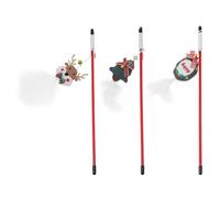 HAPINARY 3Pcs Christmas Cat Teaser Set with Plumage Sticks, Interactive Kitten Sticks for Indoor Play, Holiday Cat Teasing with, Christmas Tree, and Reindeer Designs