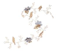 HAPINARY 3pcs Classic Pearl Headpiece Rhinestone Leaf Headband Bridal Jewelry for Wedding Party