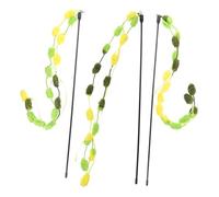 HAPINARY 3pcs Colorful Cat Teaser Wands Interactive Cat Engaging Sticky Teasing Sticks to Keep Your Kitten Entertained and Active