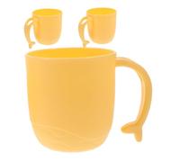 HAPINARY 3pcs Cup Boy Girl's Cups Unbreakable Dolphin Tail Shaped Mouthwash for Toothbrushing and Rinsing