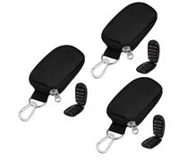 HAPINARY 3pcs Essential Oil Carrying Case Portable Storage Bag for Bottles Travel-Friendly Design Sturdy Zippers Elegant Black Key Case for Essential Oils The Go