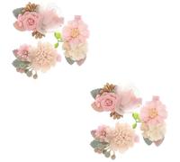 HAPINARY 3pcs Floral Hair Clips for Comfortable Flower Hair Accessories with Faux Pearls for Little Bright Colors for Everyday Style and Photography