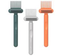 HAPINARY 3pcs Hairbrush Cleaner Tool with Rake Design and Airbag Comb Cleaning Brush to Remove Hair from Combs and Hairbrushes, Slim Pp Material for Home and Hair Salon Use Random Color