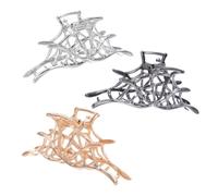HAPINARY 3pcs Halloween Hair Claw Clips Large Metal Spider Web Claws for Women Metal Hair Clips for Halloween Party and Daily Wear