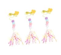 HAPINARY 3pcs Hanging Cat Toy Stick Cat Stick Toy for Indoor Use Teasing Plaything for Kittens