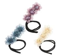 HAPINARY 3pcs Lazy Hair Curler Bun Maker Elegant Flower Design for Effortless Messy Buns for Long Hair Styling Accessories for Women and Girls All Occasions