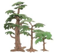 HAPINARY 3Pcs Miniature Tree Model Set for Micro Landscape, Artificial Simulation Trees with Small, Medium, Large Sizes, Mini Sand Table Decor for DIY Craft and Model Train Scenery