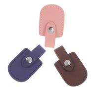 HAPINARY 3pcs Nail Cuticle Scissor Protective Covers Storage Sleeve for Manicure Pedicure Tools with Deep Brown Light Pink Dark Blue Finger Protectors