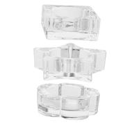 HAPINARY 3pcs Nail Liquid Cups Glass for Gel Polish Mixing and Removal Star Flower for Manicure Professionals Efficient Nail Salon Supplies for Precise Artistry