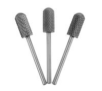 HAPINARY 3pcs Nail Manicure Drill Bit Kit for Acrylic Gel Nails Polish Removal Natural Color Fine Medium Coarse Grit for Professional Pedicure and Manicure Use