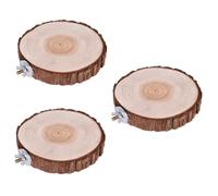 HAPINARY 3pcs Natural Wood Bird Stand Branch Perches Parrot Play Stand for Cage Hamster Platform