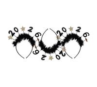 HAPINARY 3pcs New Year Party Head Hoop Golden Glitter Star Tiara for Adults