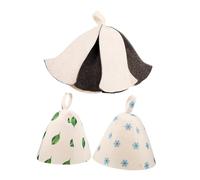 HAPINARY 3pcs Original Sauna Hat Felt Banya Hat Reusable for Shower Steaming Comfortable Felt Sauna Cap for Men Women