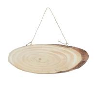 HAPINARY 3PCS Oval Pine Wood Hanging Tags with Bark Rustic Natural Wooden Plaques for DIY Crafts Table Numbers Wall Art Farm Wedding Decorations