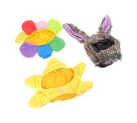 HAPINARY 3pcs Pet Cat Dress up Hats Stylish Furry Ears Pet Hat for Halloween Cat Dog Party Accessories