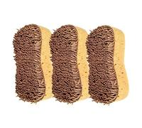 HAPINARY 3pcs Plush Cleaning Sponges Set 8-Shaped Multifunction Washing Scrubbers for Car, Floor and Window Cleaning, Soft Sturdy Sponges for Household and Automotive Use