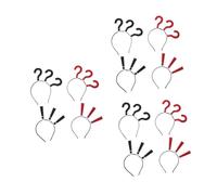 HAPINARY 3pcs Question Mark Headband Unique Exagger Punctuation Hair Accessories for Halloween Christmas and Parties Comfortable Design for All Occasions