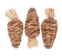HAPINARY 3pcs Rabbit Chew Toy Handmade Carrot Toys for Small Animals Boredom Breaker for Hamster Rabbit Guinea Pig