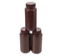 HAPINARY 3pcs Reagent Bottles with Lids Refillable Plastic Sample Containers PP Material for Medicine Cosmetic Storage and Liquid Safety