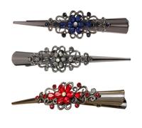 HAPINARY 3pcs Retro Duckbill Hair Clips for Alloy Material, No Marks on Hair and Stay in Place Design, Hairdressing Clips for Home Use or Professional Salon Supplies