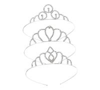 HAPINARY 3Pcs Rhinestone Bridal Crown Tiara Elegant Wedding Headpiece for Brides Sparkling Crystal Headdress for Ceremonies Parties and Special Occasions