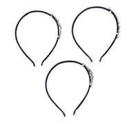 HAPINARY 3pcs Rhinestone Headband Lovely Women Hair Decor Vintage Hair Accessories for Photo Session Jewellery