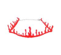 HAPINARY 3pcs Scary Blood Necklace Set for Halloween Party and Cosplay, Red Plastic Simulation Bleeding Necklace with Comfortable Fit and Realistic Visual Effect