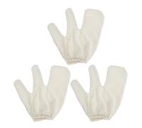 HAPINARY 3pcs Silk Massage Gloves Exfoliating Mitt for Bath and Shower Heavy Duty Raw Silk Exfoliating Body Scrubber for Massage and Dead Skin Remover