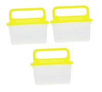 HAPINARY 3pcs Transparent Turtle Box Handheld Aquarium Feeding Container for Tortoises Fish Lightweight Tank for Safe Pet Transport Ventilated Design for Fresh Air for Easy Feeding and Care