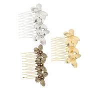 HAPINARY 3pcs Vintage Butterflies Hair Side Comb Set Alloy Metal Headpiece in Gold Silver Antique Gold for Women Wedding Guest Hair Accessories and